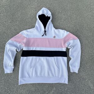 OFWGKTA Odd Future Donut Hoodie Mens Medium Pullover Sweatshirt White Pink